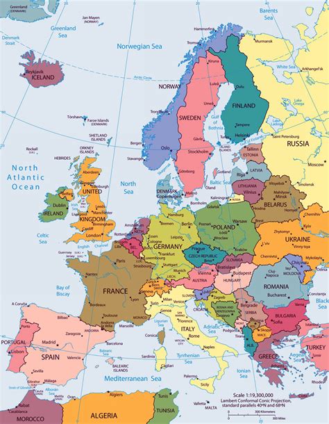 printable map of europe with cities|Europe Map .